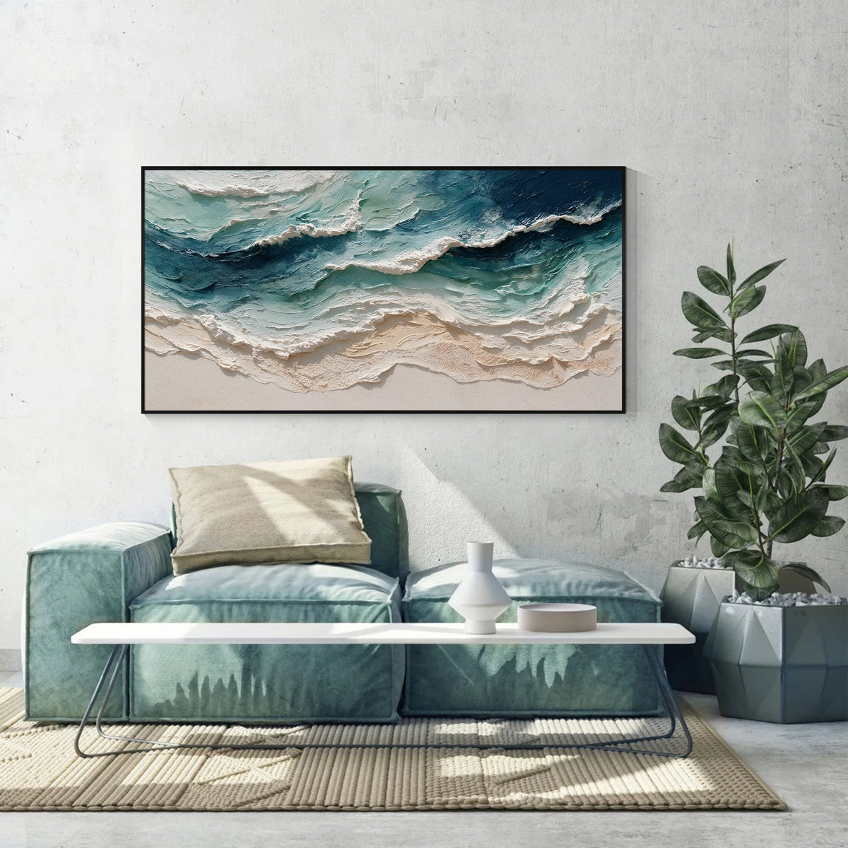 Bring the Calm of the Ocean Home with Textured Ocean Wall Art