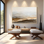 Neutral Mountain Landscape Wall Art