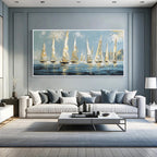 Sailing Boats Seascape Canvas Wall Art
