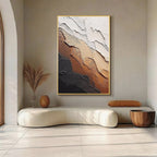 Earth Tone Textured Abstract Painting