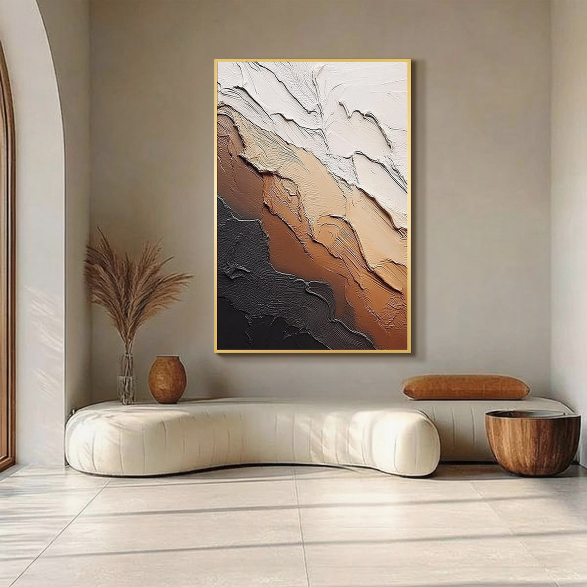 Earth Tone Textured Abstract Painting