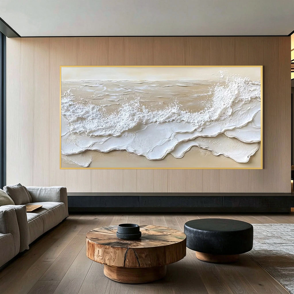 Textured Ocean Waves Oil Painting-ST75