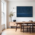 Deep Blue Abstract Ocean Oil Painting