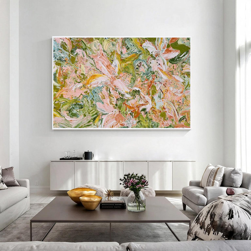Abstract Floral Textured Canvas Wall Art