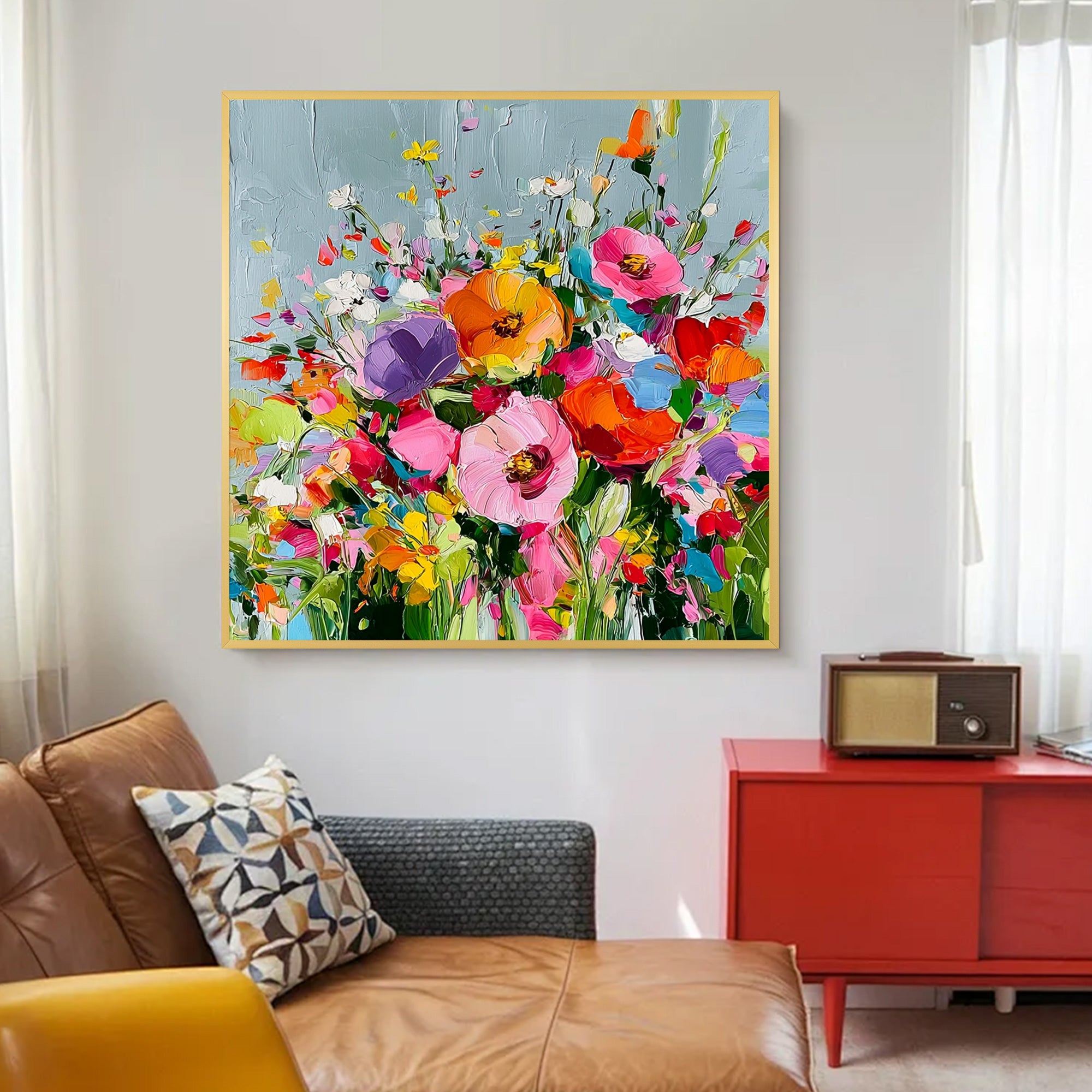 Colorful Floral Abstract Wall Art
