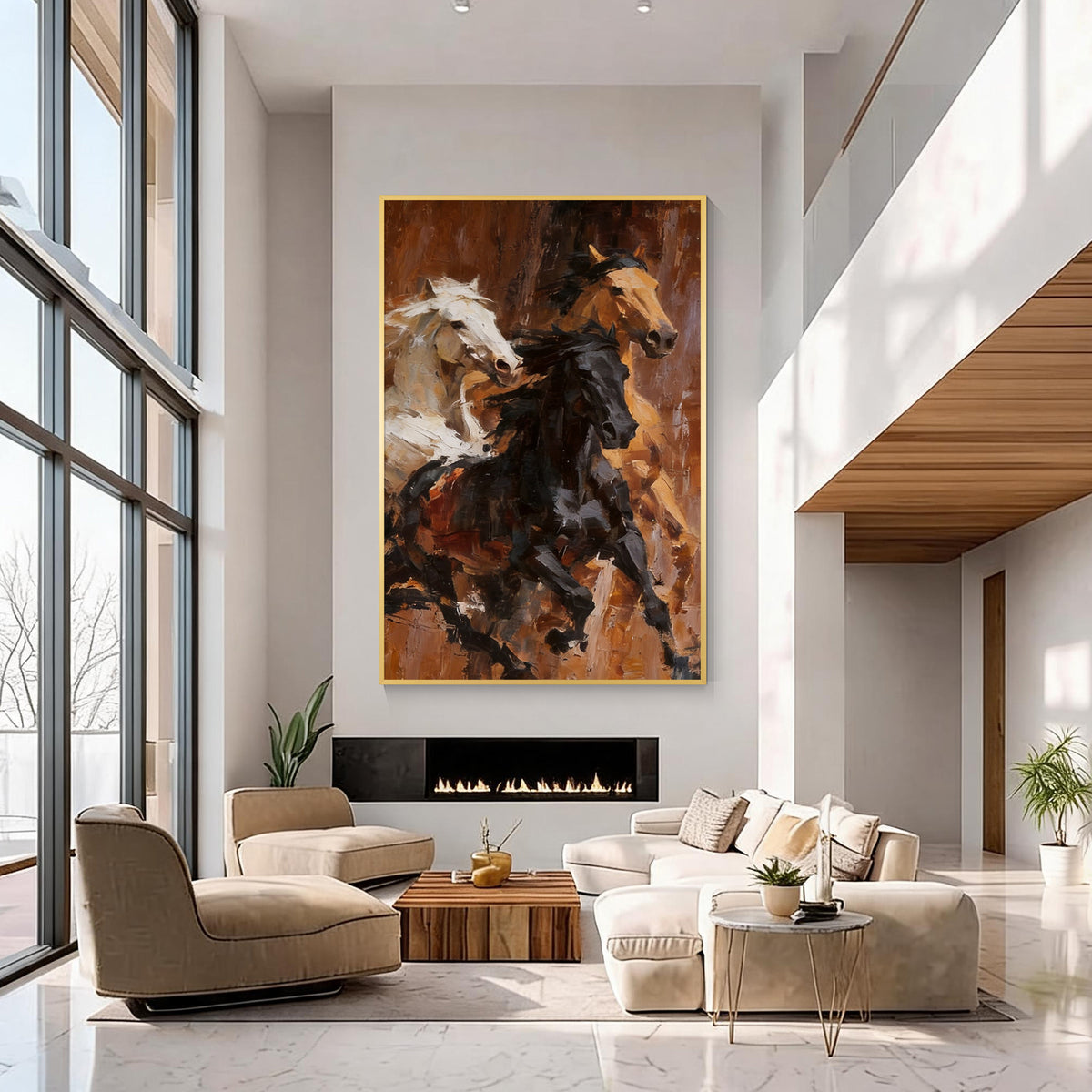 Abstract Horse Wall Art