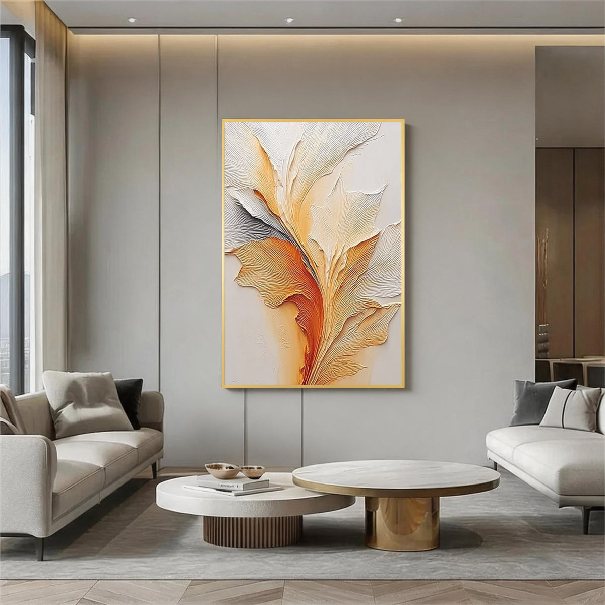 Warm Tone Textured Abstract Wall Art