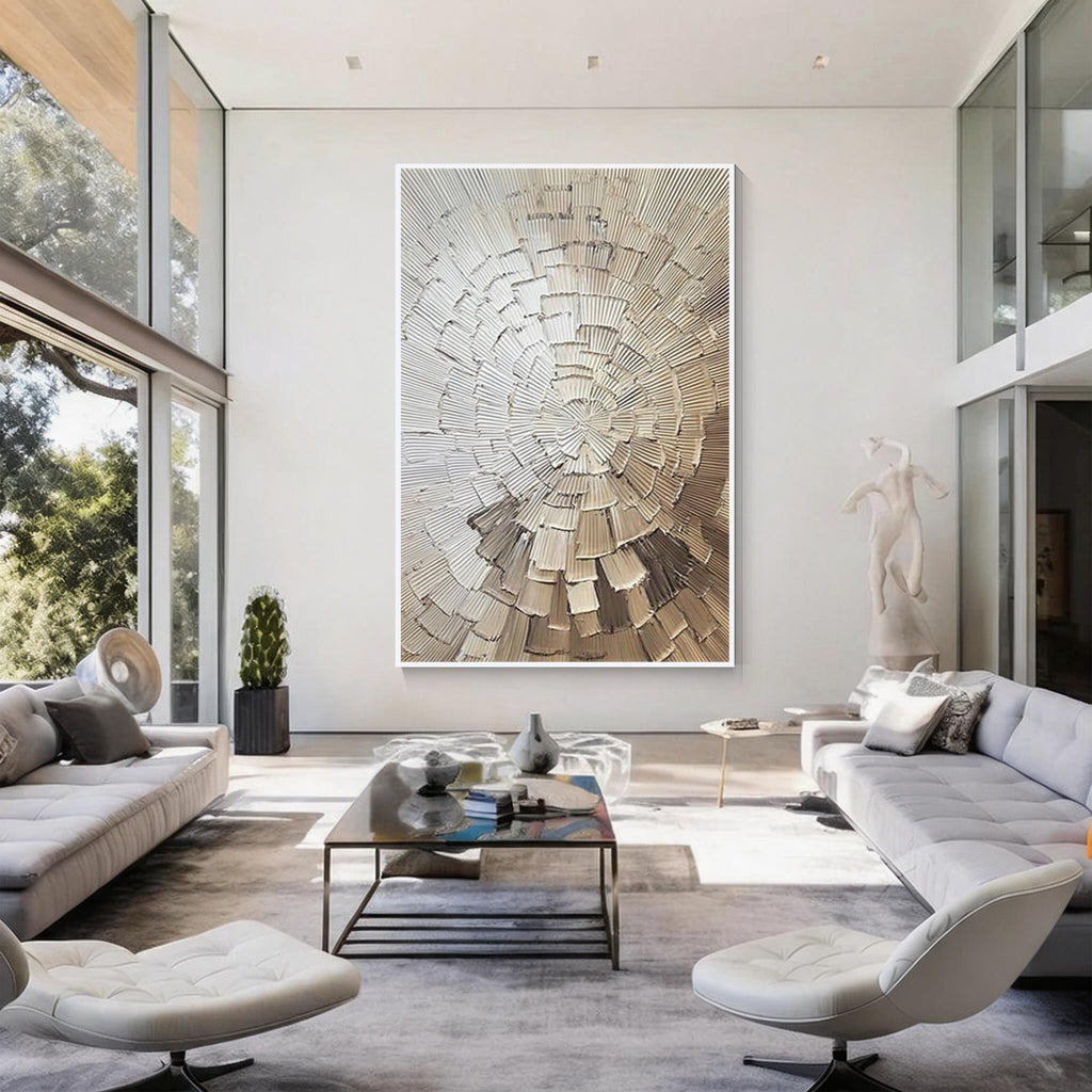 Neutral Textured Abstract Wall Art #007