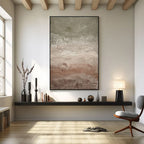 Taupe Textured Abstract Wall Art