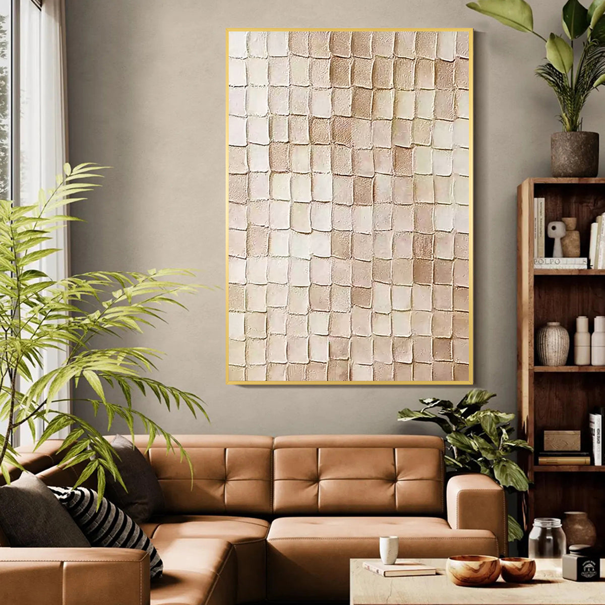 Neutral Textured Abstract Wall Art #007