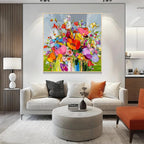 Colorful Abstract Floral Wall Art