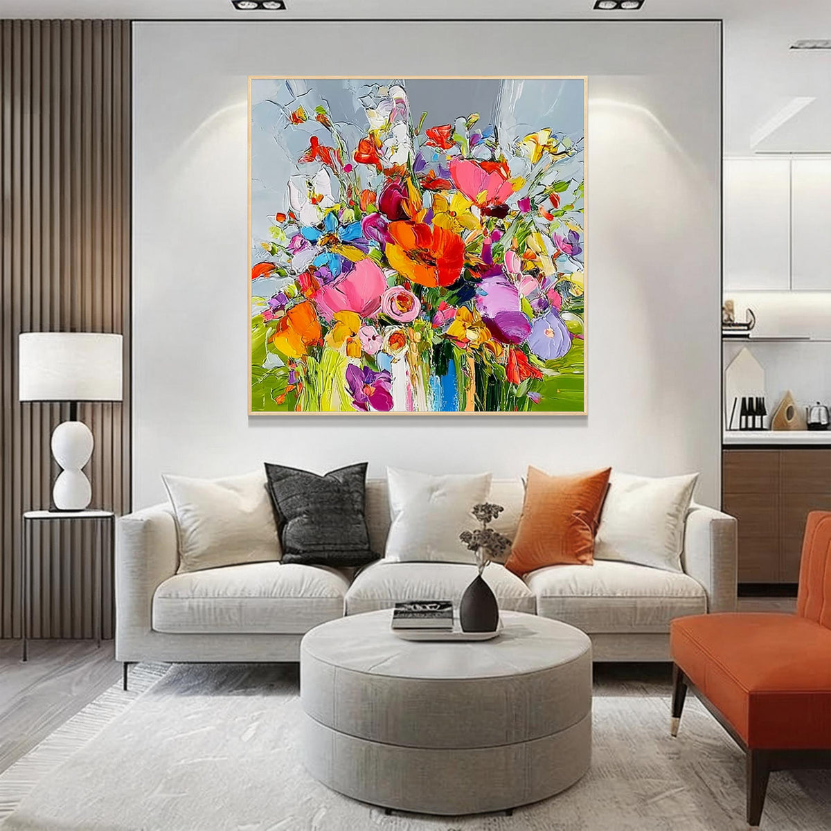 Colorful Abstract Floral Wall Art
