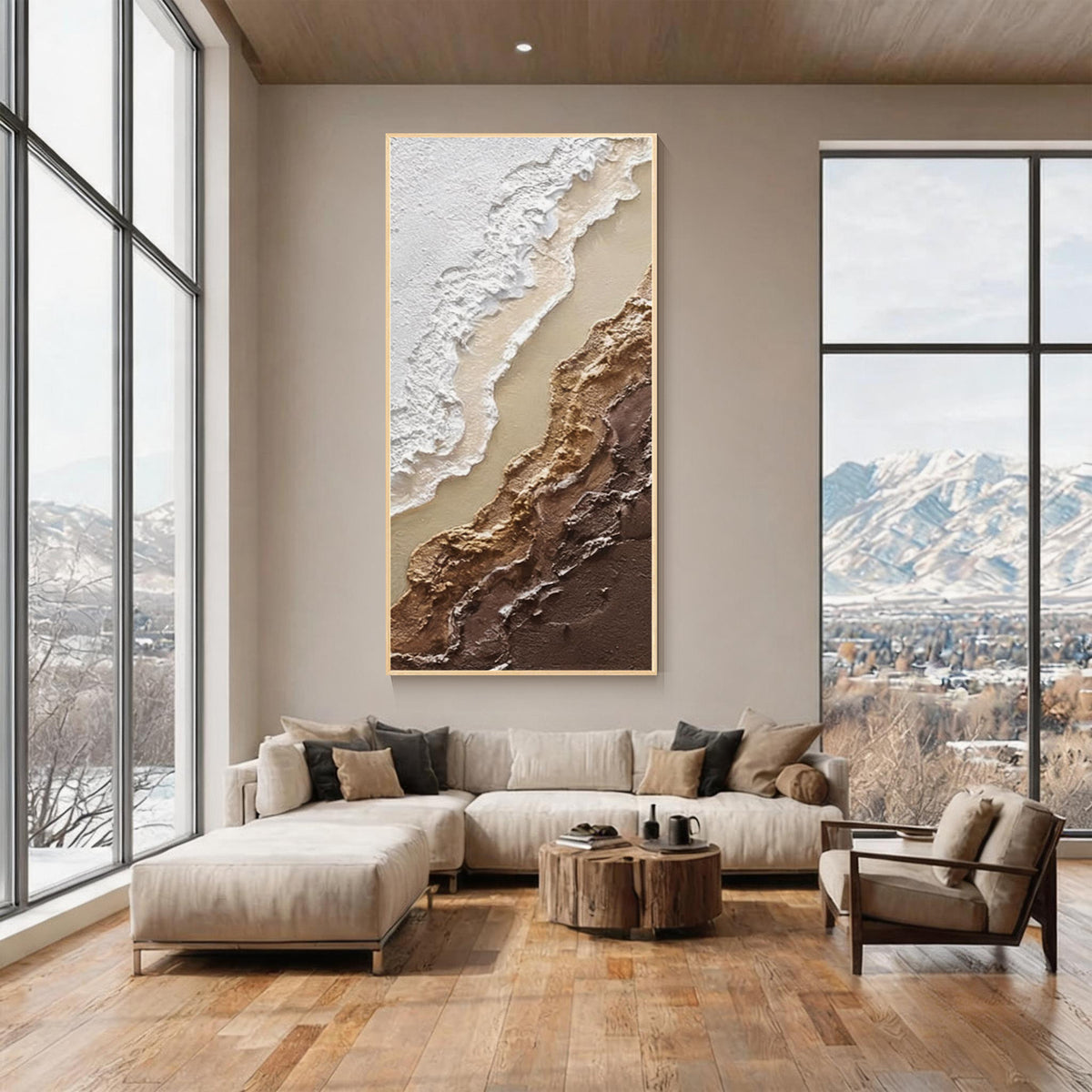 Textured Coastal Abstract Wall Art