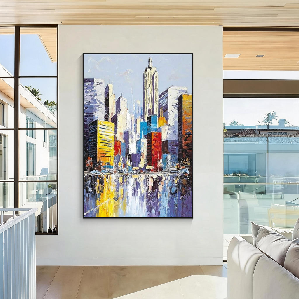 Modern Colorful Cityscape Wall Art