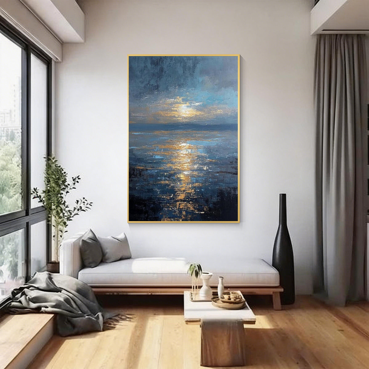 Blue Ocean Sunset Wall Art