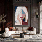 Abstract Woman Portrait Oil Painting-PL01