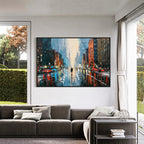 Modernes Leinwand-Wandbild einer Stadtstraße