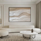 Neutral Textured Abstract Wall Art #003