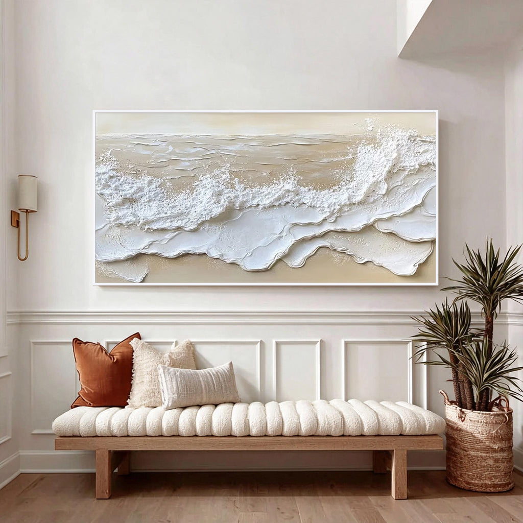 Textured Ocean Waves Oil Painting-ST75