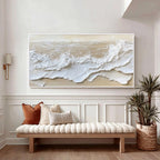 Textured Ocean Waves Oil Painting-ST75
