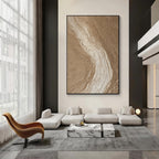 Neutral Textured Abstract Wall Art #006