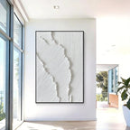 White Textured Abstract Wall Art