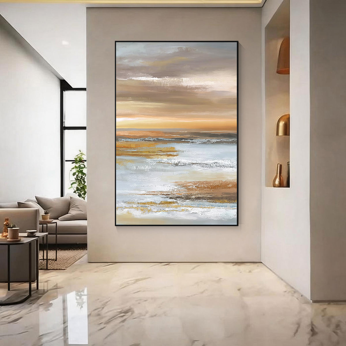 Abstract Coastal Landscape Wall Art