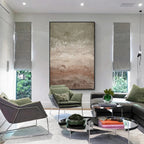 Taupe Textured Abstract Wall Art