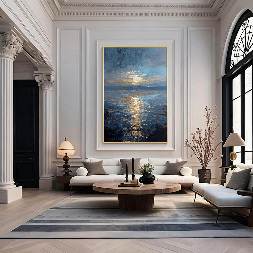 Blue Ocean Sunset Wall Art