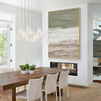 Sage Green Textured Abstract Wall Art