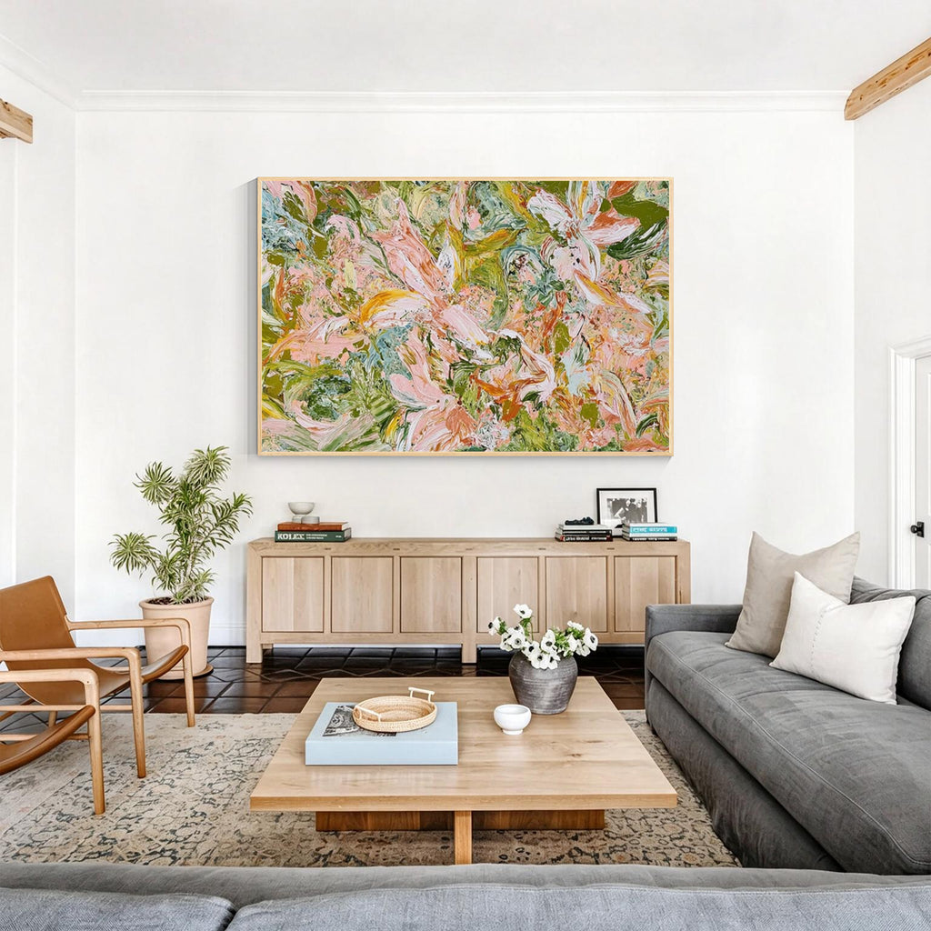 Abstract Floral Textured Canvas Wall Art
