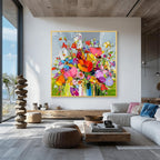 Colorful Abstract Floral Wall Art
