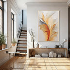 Warm Tone Textured Abstract Wall Art