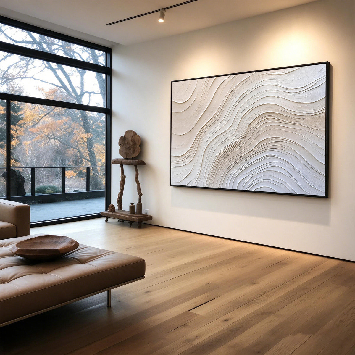 Neutral Abstract Textured Oil Painting