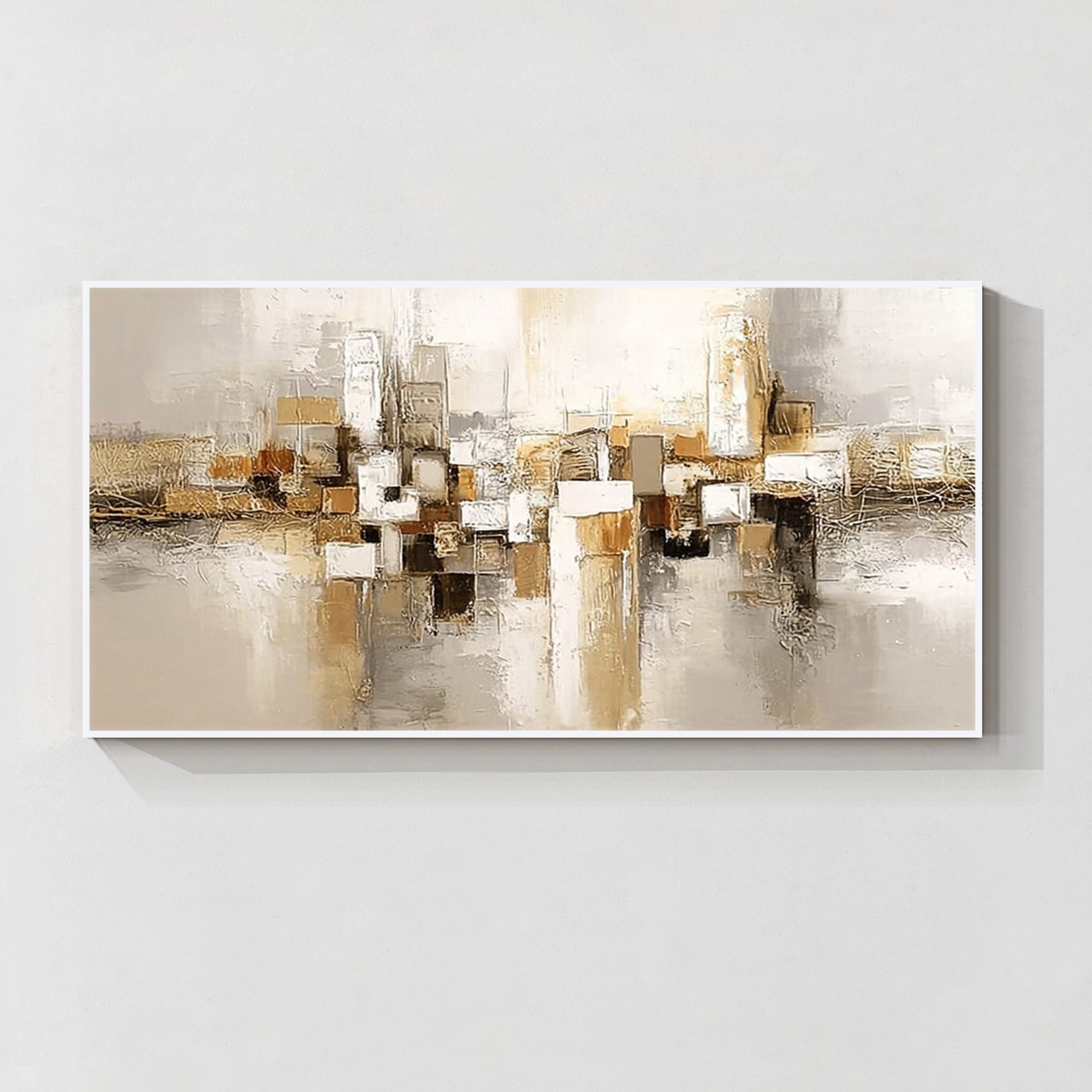 Modern Abstract Gold Textured Wall Art