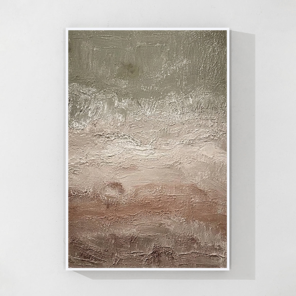 Taupe Textured Abstract Wall Art