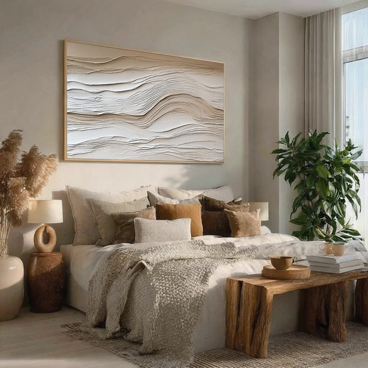 Neutral Textured Abstract Wall Art #003