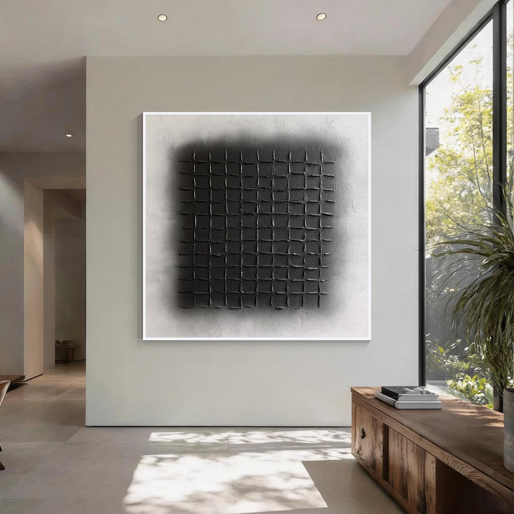 Black and White Geometric Abstract Wall Art