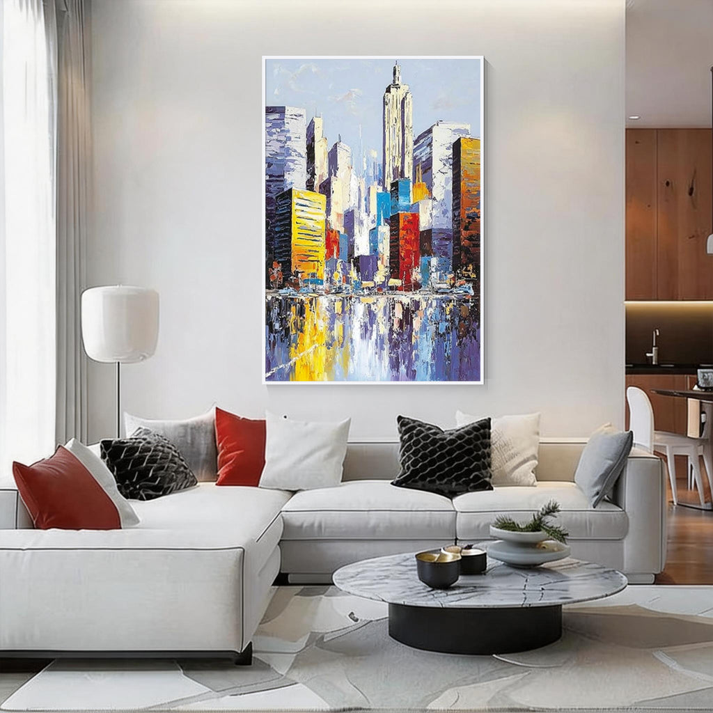 Modern Colorful Cityscape Wall Art