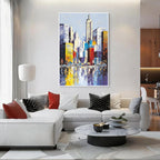 Modern Colorful Cityscape Wall Art