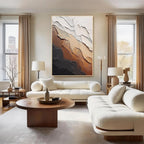 Earth Tone Textured Abstract Painting