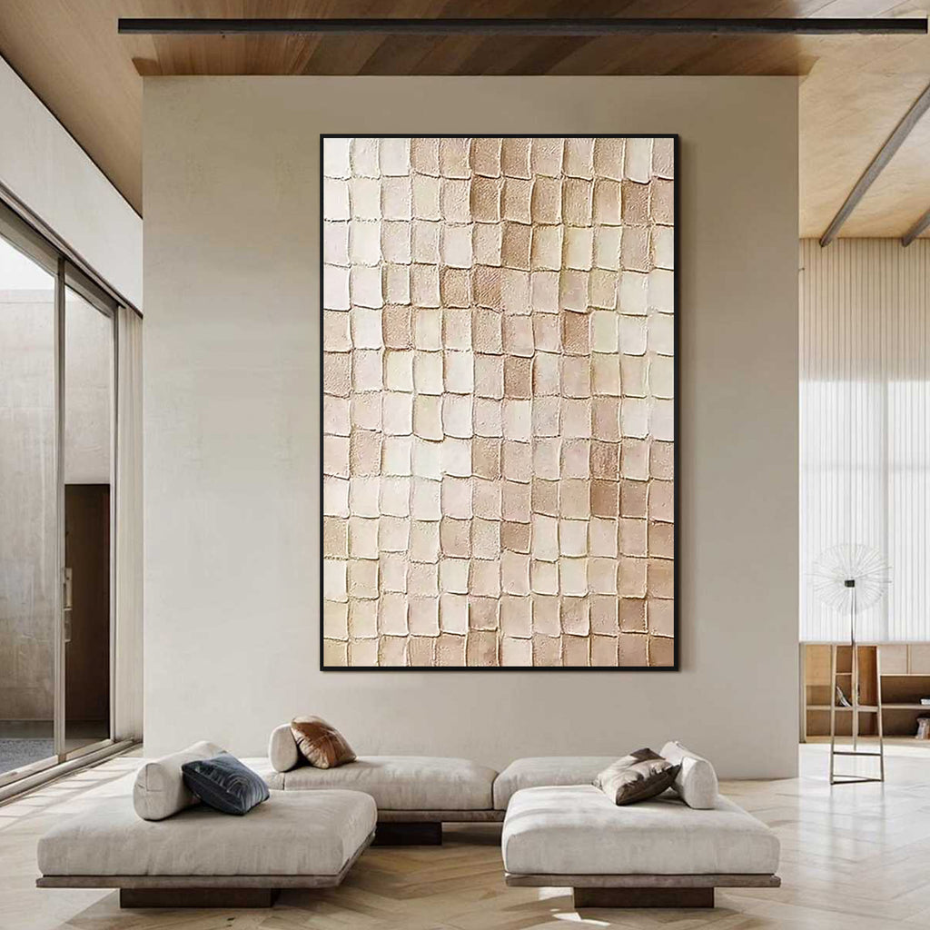 Neutral Textured Abstract Wall Art #007