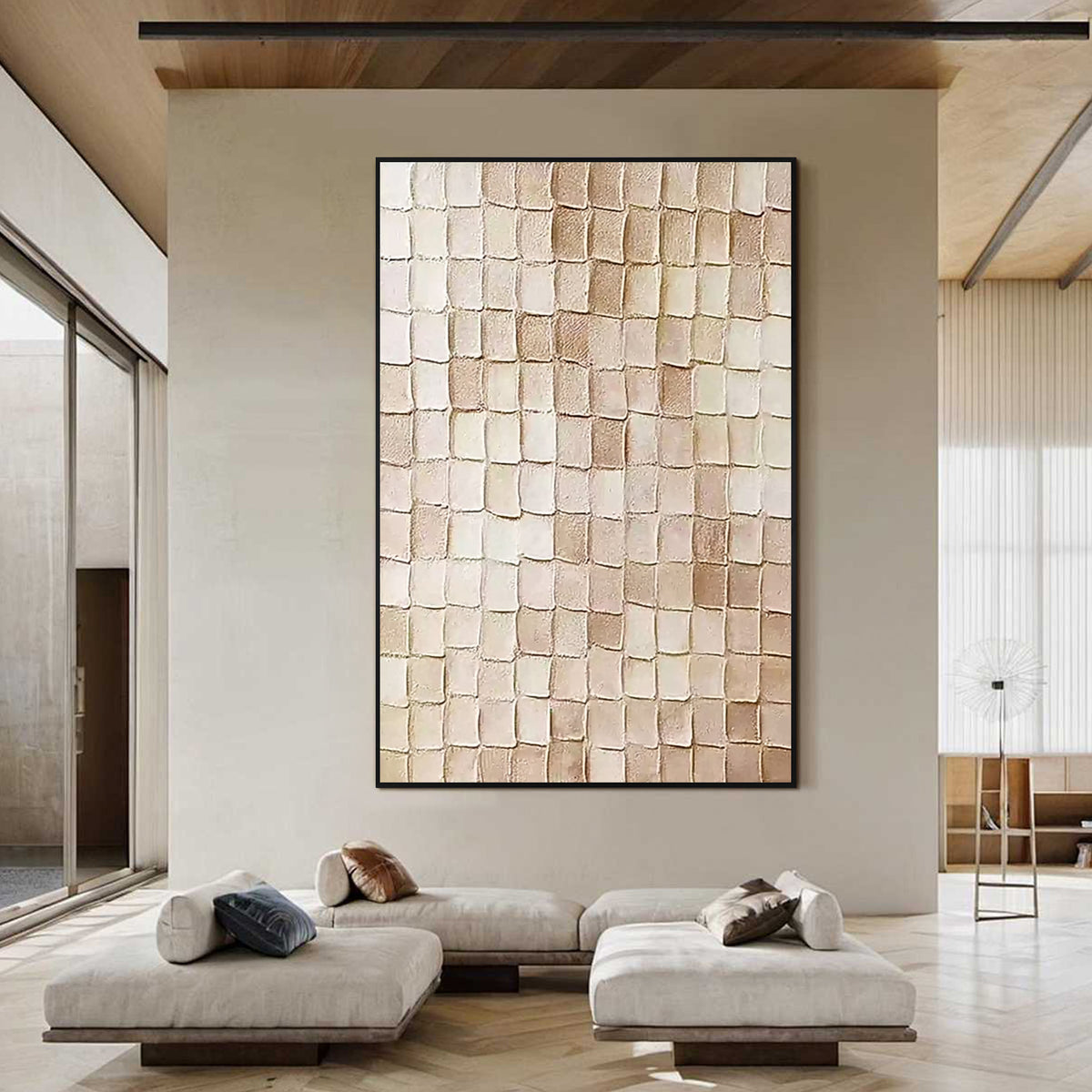 Neutral Textured Abstract Wall Art #007