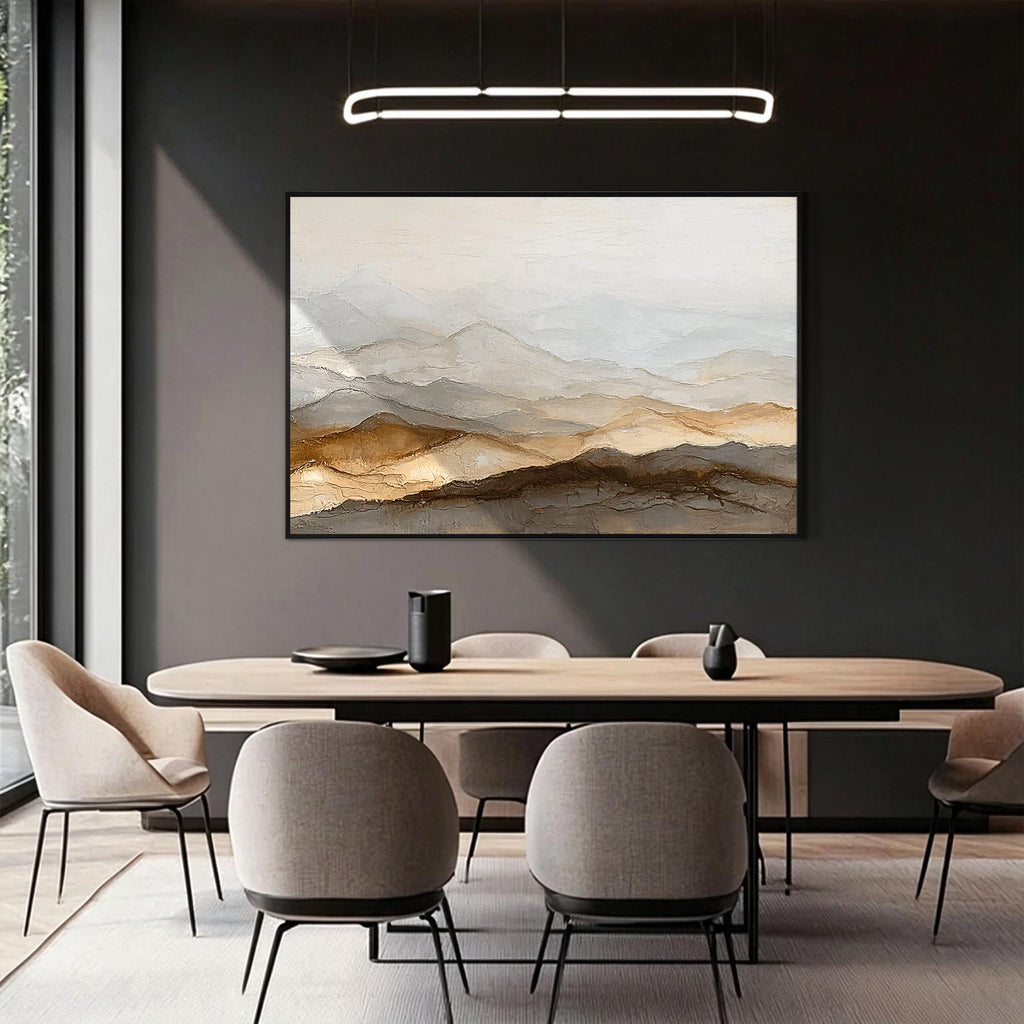 Neutral Mountain Landscape Wall Art