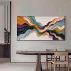 Colorful Abstract Textured Wave Painting-CF001