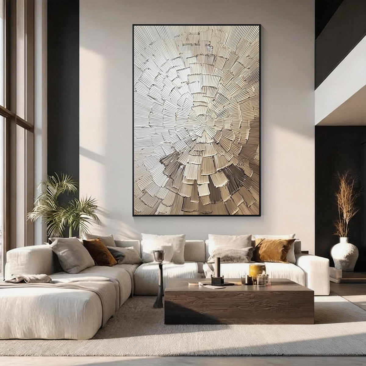 Neutral Textured Abstract Wall Art #007