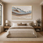 Textured Abstract Ocean Wave Wall Art