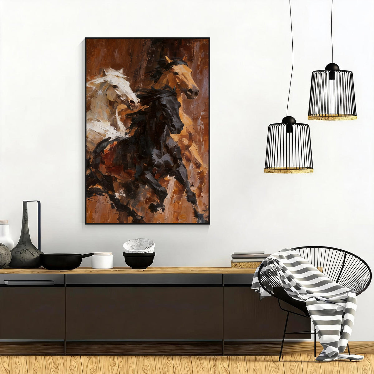 Abstract Horse Wall Art