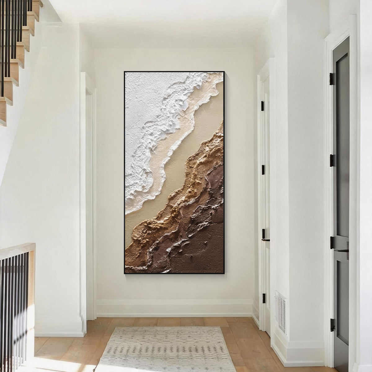 Textured Coastal Abstract Wall Art