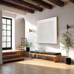 White Abstract Grid Textured Canvas Wall Art